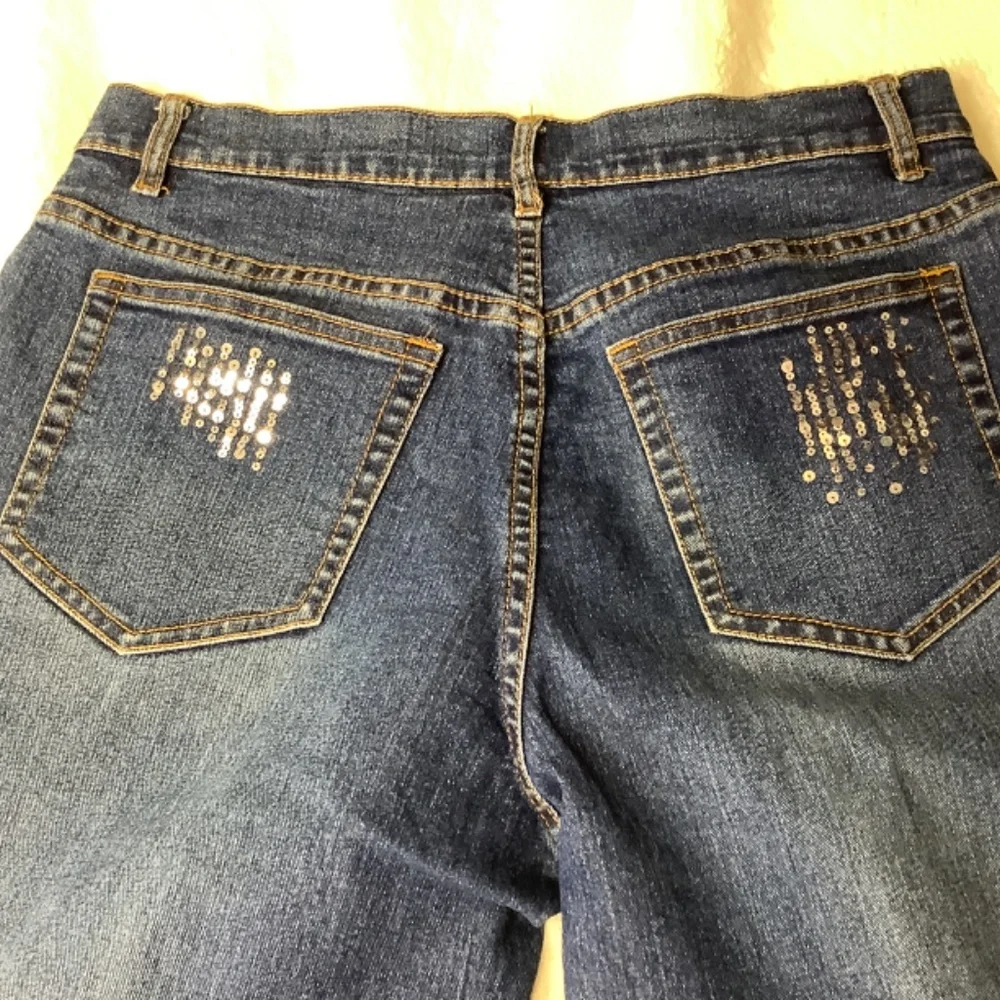 EUC Very Vera jeans sequins bling sz. 6P - Picture 7 of 11